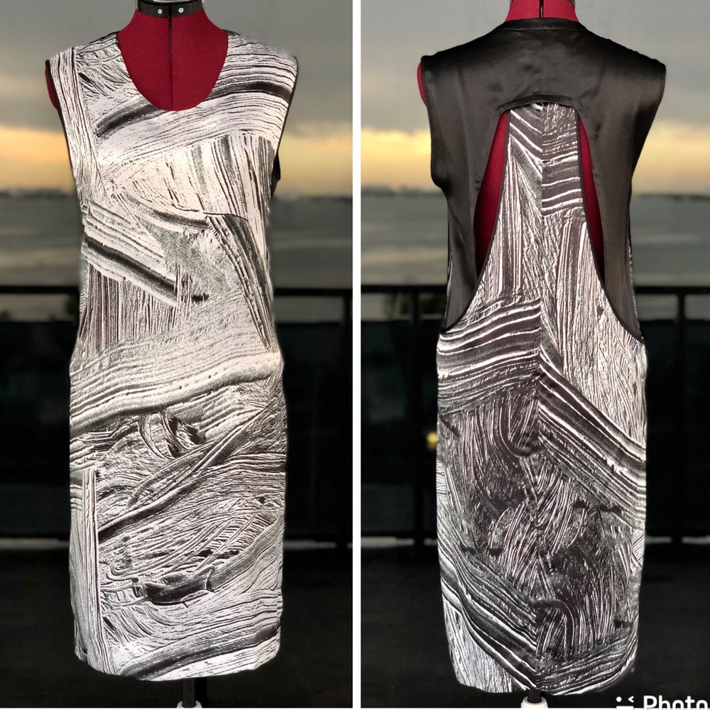 🖤Helmut Lang🖤 Method Print Silk Cocktail Dress